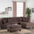 Lin chocolat en polyfibre chocolat est en rupture de stock