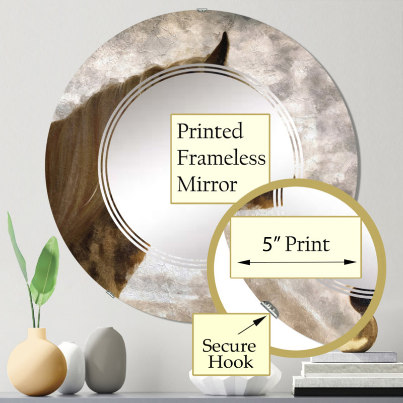Circle Mirror, 24" x 24"