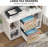 Mobile File Cabinet With 2 Drawers And Storage Shelves, Rolling Filing Cabinet For Home Office
