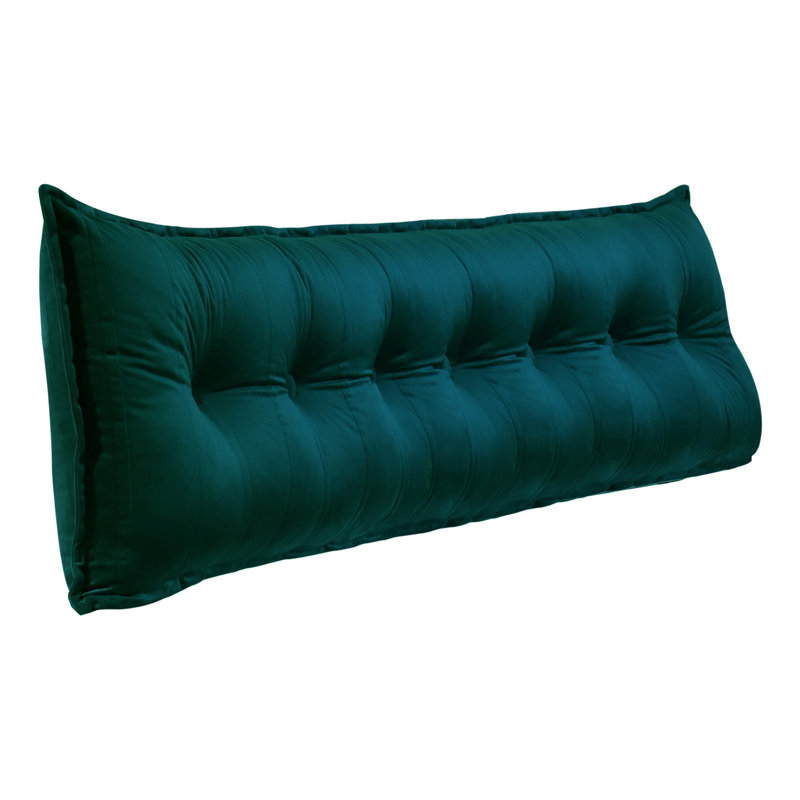 Large Velvet Lumbar Body Pillow for Side Sleepers, Black, 20" x 76"