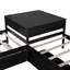 Lit plateforme simple avec rangement en bois massif-990748967