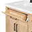 Tidworth 36'' Solid Wood Single Bathroom Vanity with 1.5'' Carrara Quartz Top-921670204-932439707-932439708