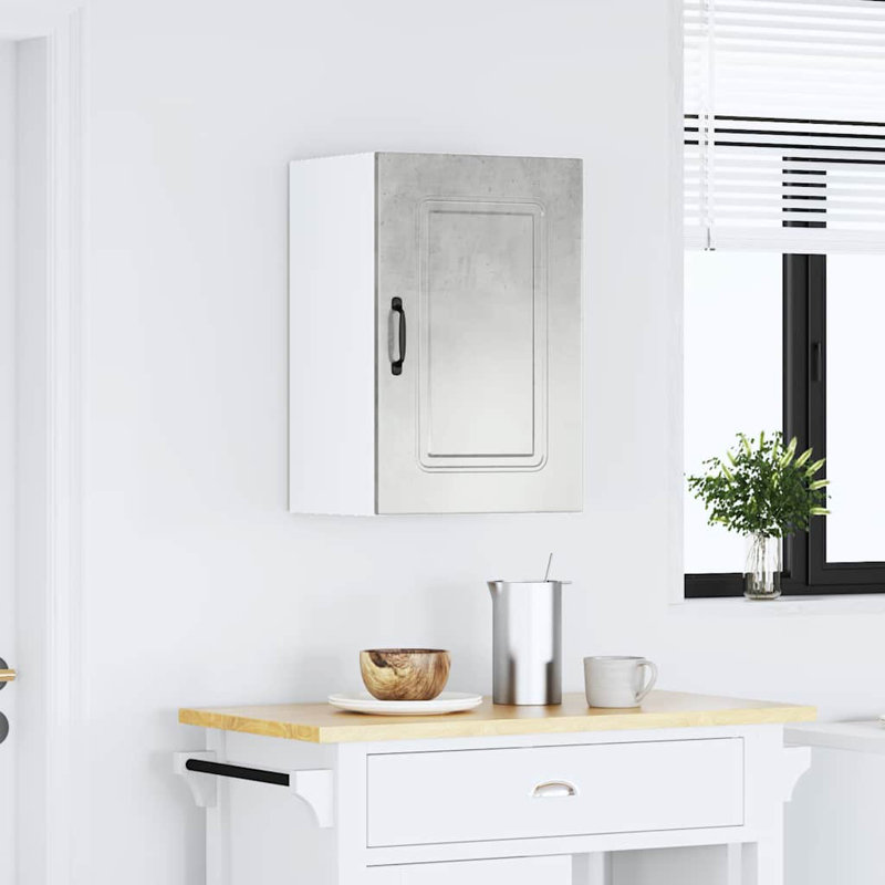 Kitchen Wall Cabinet Kalmar Engineered Wood, 60cm H x 40cm W x 31cm D, Concrete Grey
