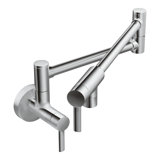Moen Modern Wall Mount Swing Arm Folding Pot Filler Kitchen Faucet