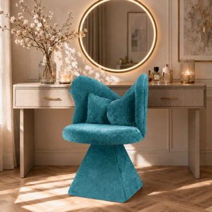 Butterfly-Backed Swivel Decorative Chair