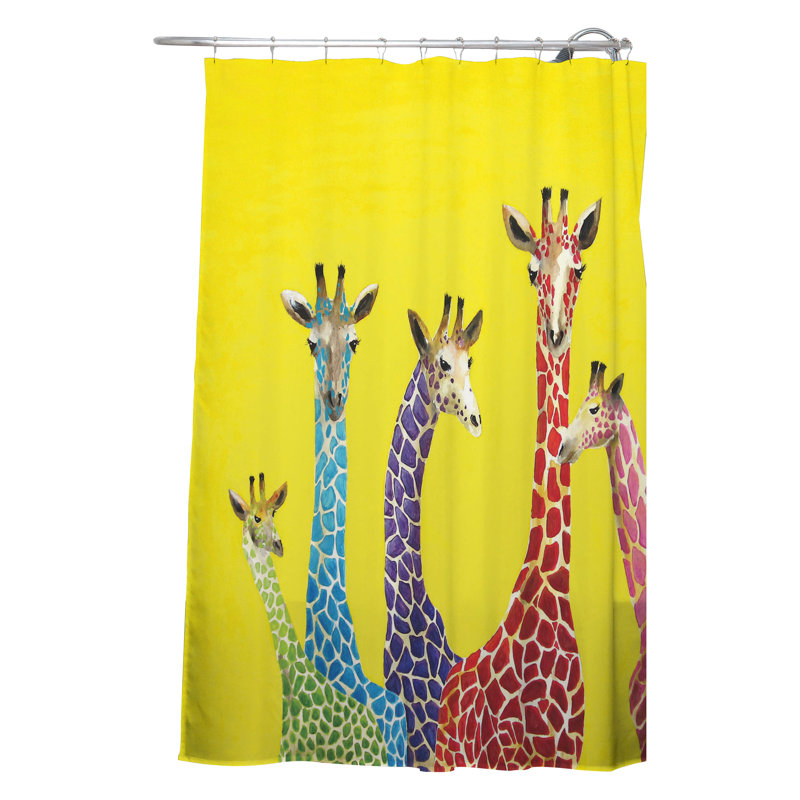 Rideau de douche simple Jellybean Giraffes