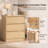 Modern Minimalist 20'' W 3-Drawer Nightstand with Hidden Charging Station, Natural Oak-597067488-594249059