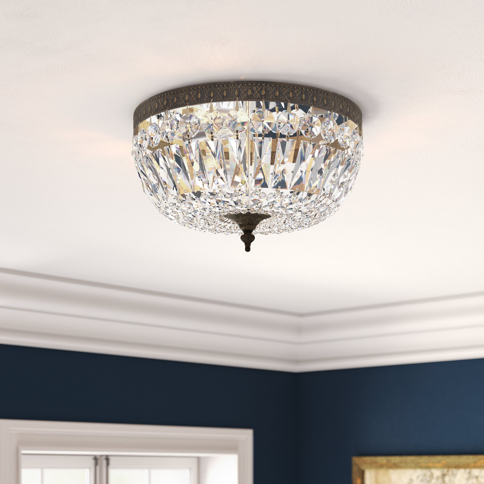 Linal 3-Light Flush Mount, English Bronze