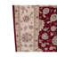 Tapis gris / rouge en laine noué à la main de conception unique 9 pi x 12 pi