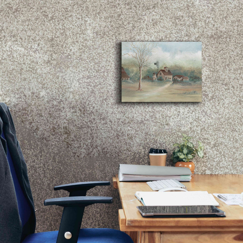 «Walsham Barns In The Distance» sur toile par Cindy Jacobs, H 12 po x l 16 po x P 0,75 po
