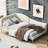Twin Daybed With Headboard & Armrest, Beige Linen - , Stylish, Space Upholstered Frame, Soft Texture, Homey-1624316046-1624316044