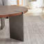 Table basse ronde en bois de chêne et pieds en métal-2014865493-2014865492