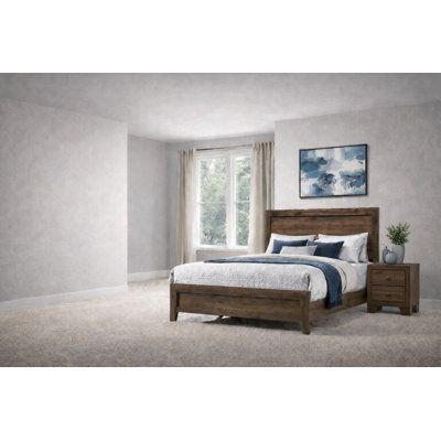 Classic Panel Bedroom Set in Cherry Brown Finish