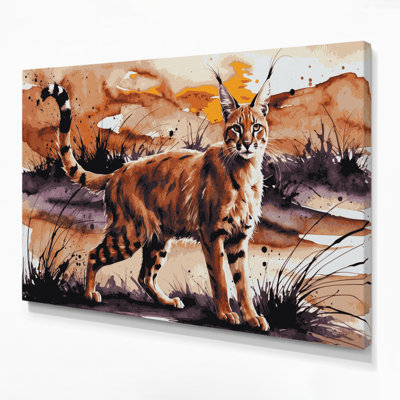 «Big Cats Caracal Brown», art mural sur toile