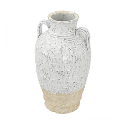 Vase à fleurs à deux poignées