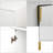 Modern White 4-Door Sideboard Kitchen Cabinet with Metal Handles & Gold Legs, Adjustable Shelves-250016433