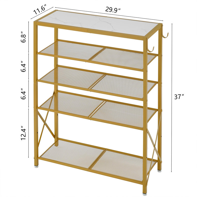 Everly Quinn 16 Pair Shoe Rack | Wayfair