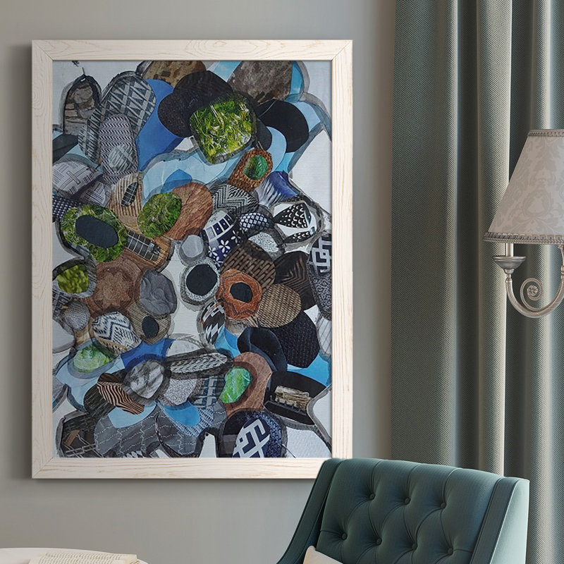 «Catalina Island Blue Glass» par Coco Good, reproduction sur toile, Blanc, H 37,5 po x l 27,5 po x P 1 po