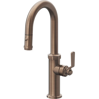 Pull-Down Prep/Bar Faucet With Button Sprayer