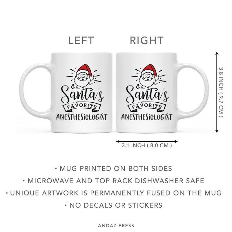 Grande tasse à café en forme d’anesthésie préférée du père Noël