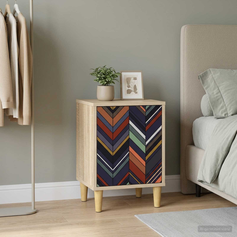  Bedside Cabinet Sonoma Oak Engineered Wood Nightstand Bedroom Furniture