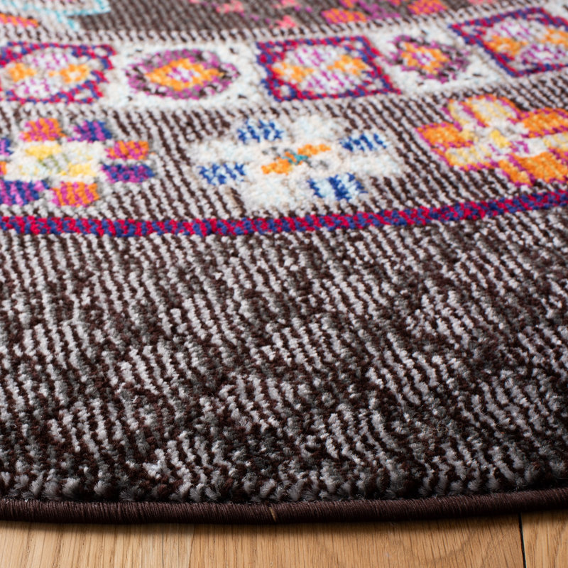 Monaco Performance Oriental Rug, Round 6'7"