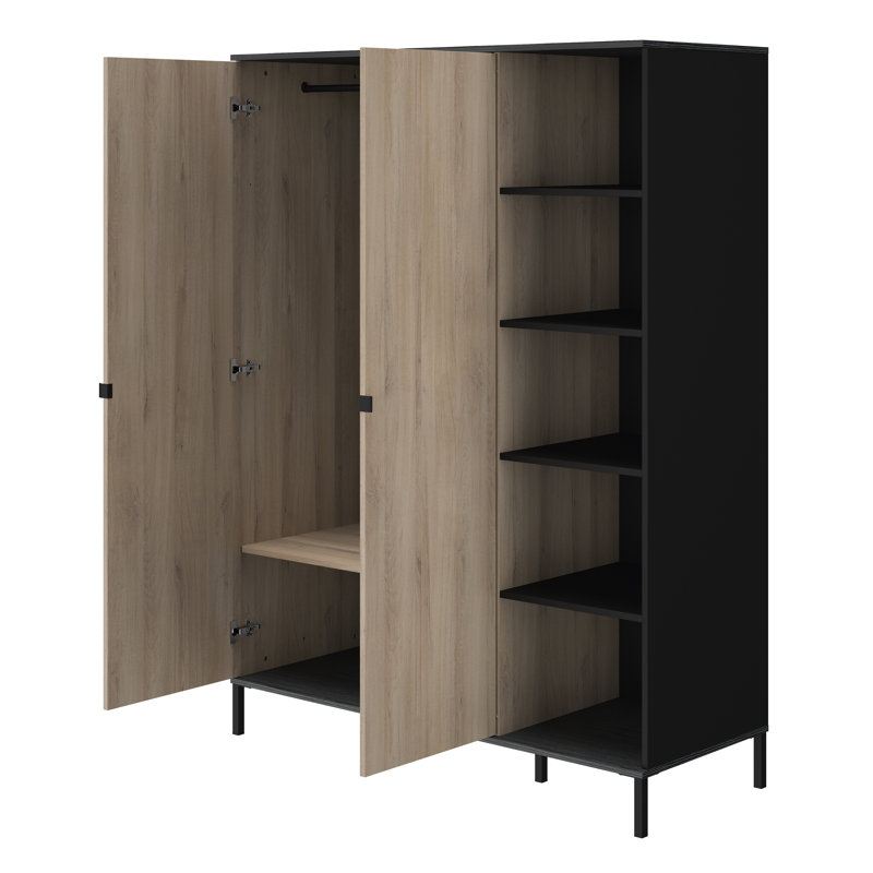 Wiechmann 2 Door Manufactured Wood Wardrobe