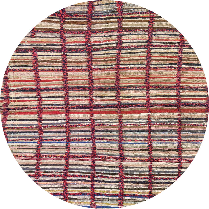 Abstract Indoor Rug, Round 5'