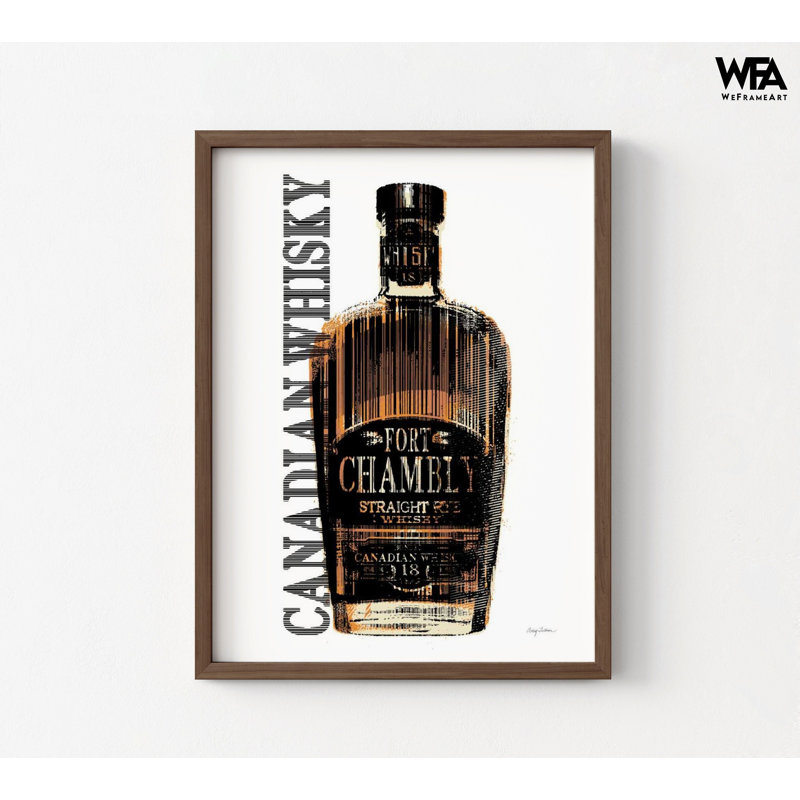 Canadian Whiskey, Brun, H 7 po x l 5 po, Reproduction encadrée sans passe-partout