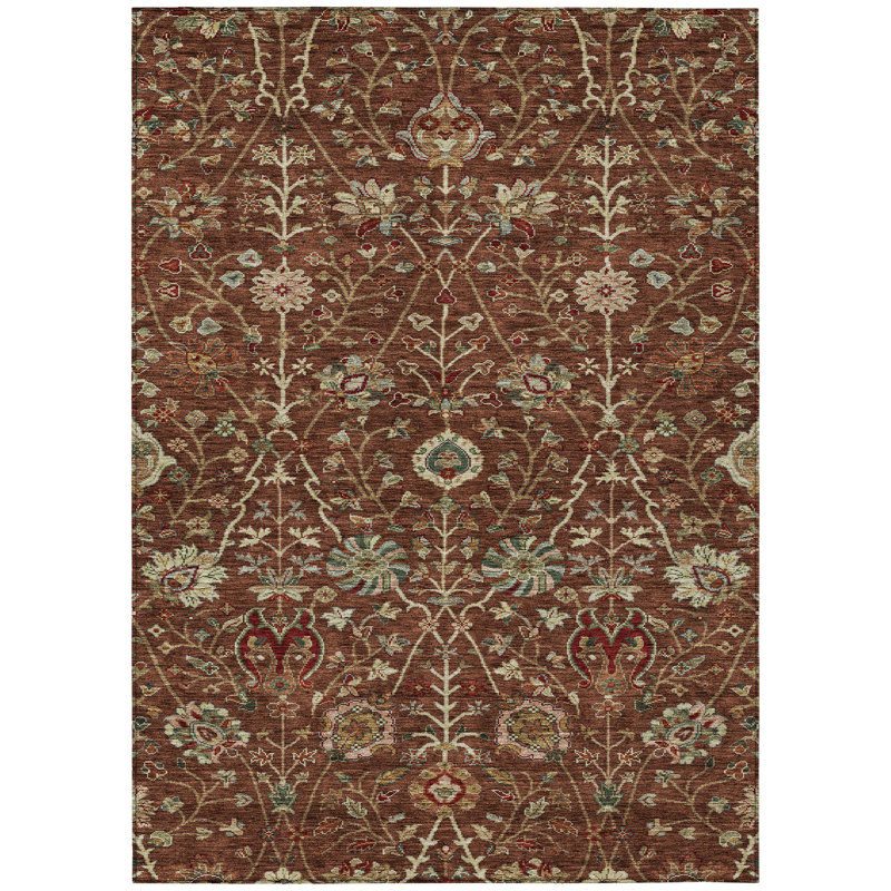 Chayil Area Rug with Non-Slip Backing, Rectangle 8' x 10'
