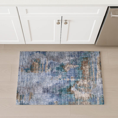 Machine Washable Indoor/Outdoor Chantille ACN2300 Abstract Rug