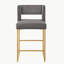 Alyncia Upholstered Counter Stool with Metal Frame-739613667