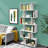  2 PCS 75” H x 31.5” H 6-Tier S-Shaped Geometric Bookcase-158274799
