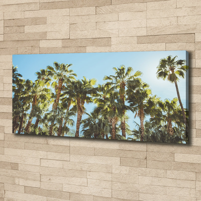 High Palm Trees - Print, 70cm H x 100cm W x 4cm D, Glass
