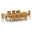 13 Pcs Grade-A Teak Wood Dining Set: 122" Caranas Double Extension Rectangle Table And 12 Goa Stackng Arm Chairs #11GO2912-1194447052