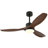 Hot Sales 52 Inch Modern Black Ceiling Fan With Light 3 Abs  Blades Remote Control Reversible Dc Motor With Dimmable Led