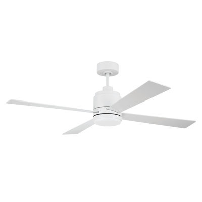 Ventilateur de plafond 4 pales 52 po Craftmade McCoy avec ensemble d'éclairage DEL optionnel et câblé, contrôle de 4 vitesses