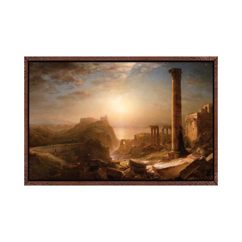Syria By The Sea, 1873 by Frederic Edwin Church - Painting on Canvas, Classic Brown Wood Framed