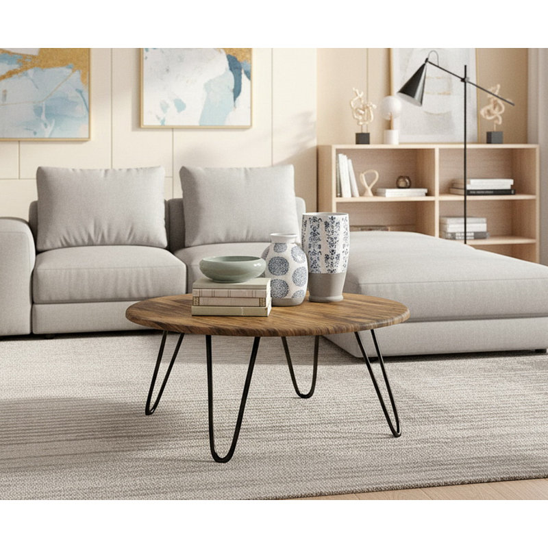 Calina Four Leg Coffee Table, Brown, Black