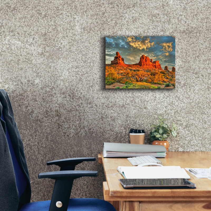 Art mural sur toile Millwood Pines «Southern Utah Late Af après midi» par Mark A Paulda, H 12 po x l 16 po x P 0,75 po