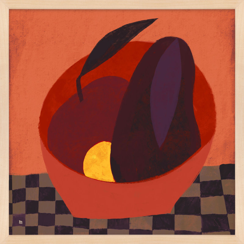 Sula Fruit Basket - Painting on Paper, H 16 po x l 16 po x P 1,25 po, Érable