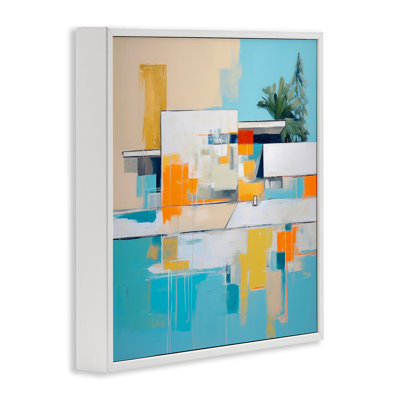 Abstraction tropicale encadrée, art numérique par Irena Orlov