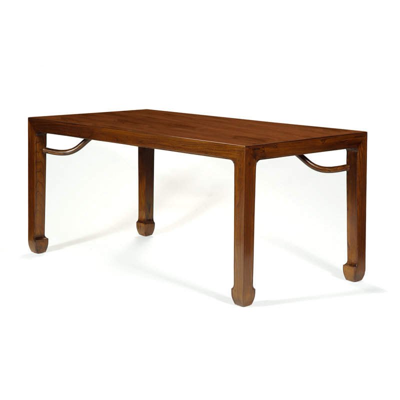 Hangzhou Solid Wood Dining Table, Dark elm wood