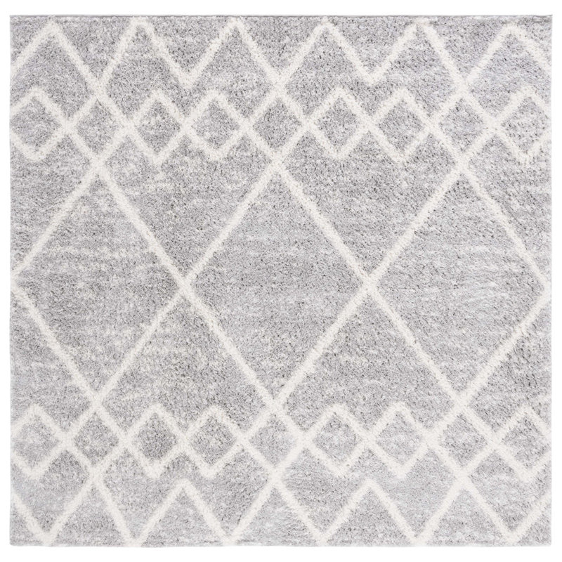 Baiden Shag Performance Geometric Rug, Square 7'