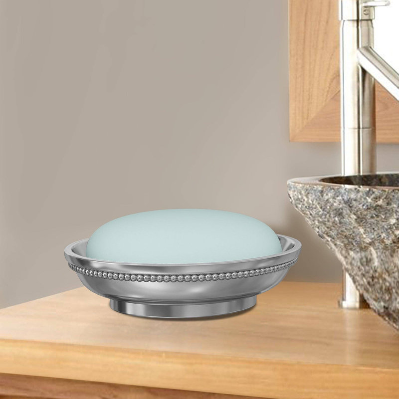 Porte-savon Oneita pour comptoir de salle de bain, douche et cuisine | Finition brillante