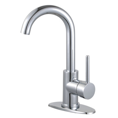 Kingston Brass Concord Single-Handle 1-Hole Deck Mount Bathroom Faucet with Push Pop-Up