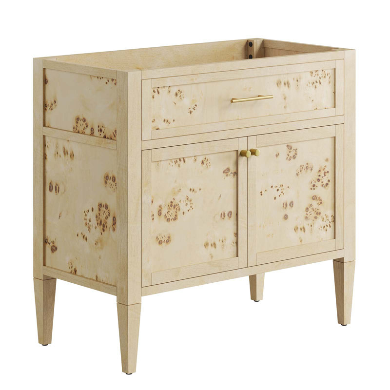 Base de meuble-lavabo simple 35 po Modway Elysian seulement, Bourgogne