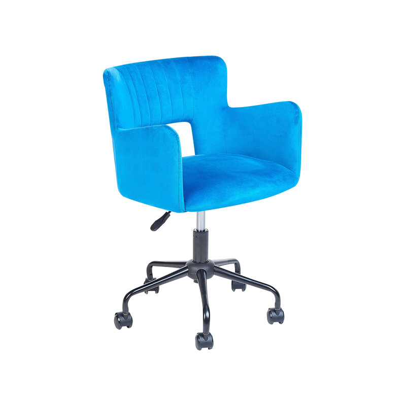 Komor Velvet Office Chair, Blue