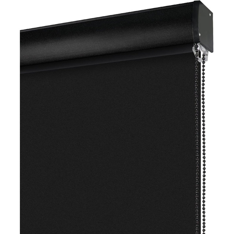 Rideaux occultant avec cantonnière, store romain noir imperméable, L 38 po x L 72 po