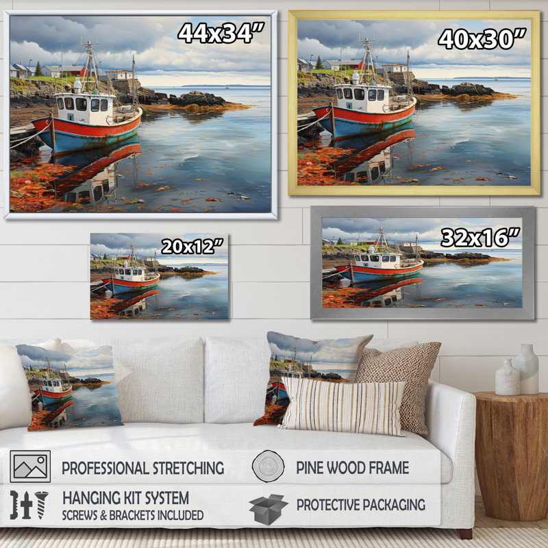 Canada Coastal Harmony I, reproduction d'art sur toile, H 34 po x l 44 po x P 1,5 po, Or